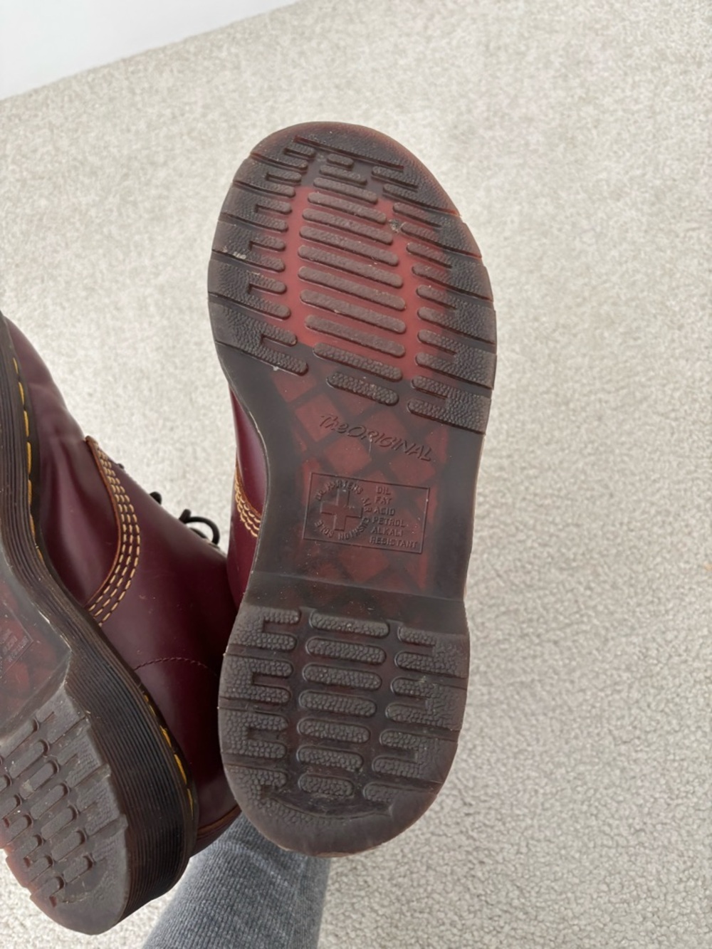 Dr. Martens 101 Vintage Smooth Oxblood Boots Size 8 Women 6 UK - Picture 7 of 9